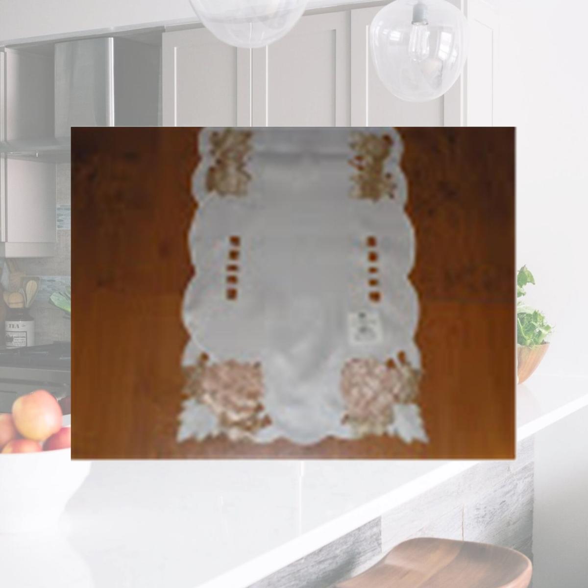 Picture of Tapestry Trading LY07885-1472 14 x 72 in. Embroidered Harvest Copper Leaves Cutwork Table Runner