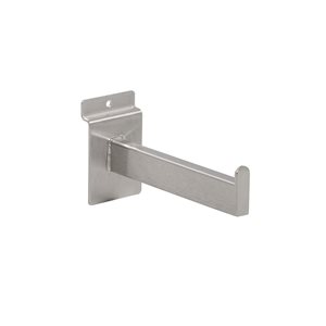 6 In. Faceout Rectangle Tube For Slatwall, Satin Nickel