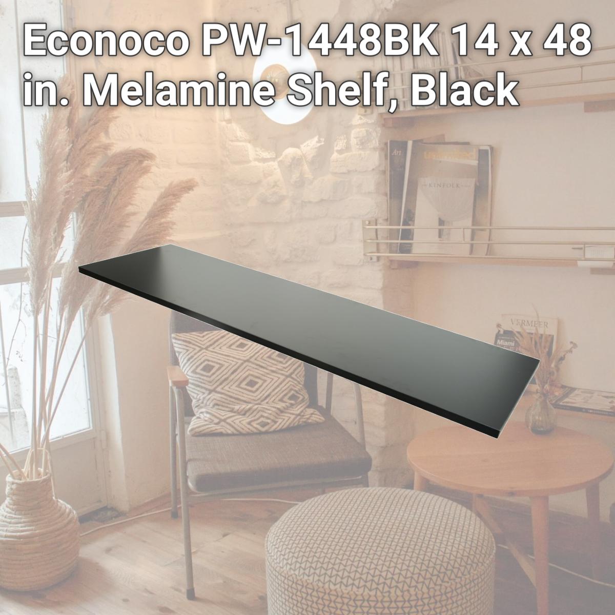 Picture of Econoco PW-1448BK 14 x 48 in. Melamine Shelf, Black