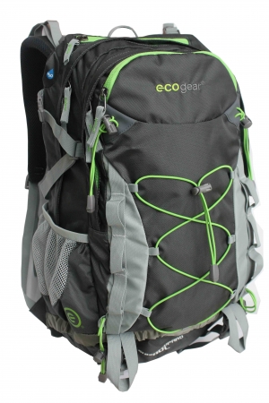 Bg-4009-c Snow Leopard 40l Hiking Backpack - Charcoal With Green
