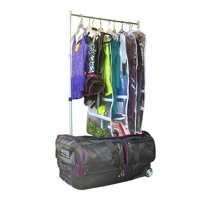 Dfr-1154-p 28 In. Wheeled Duffel With Garment Rack, Pink