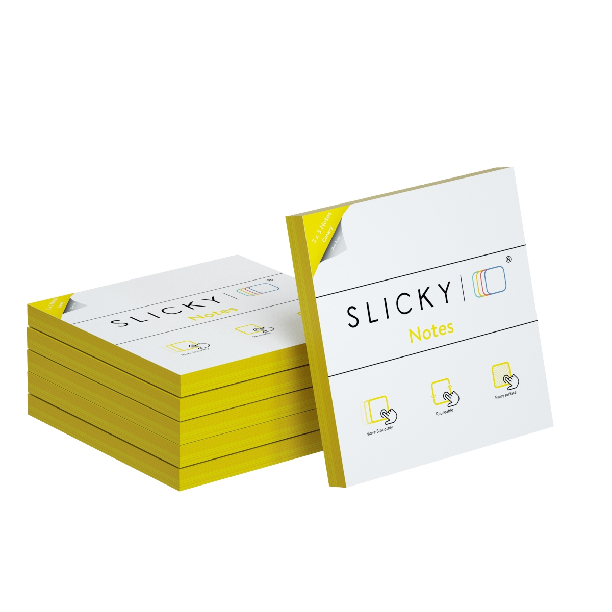N3395p6c1b003 3 X 3 In. Sticky Notes - Yellow - Pack Of 6