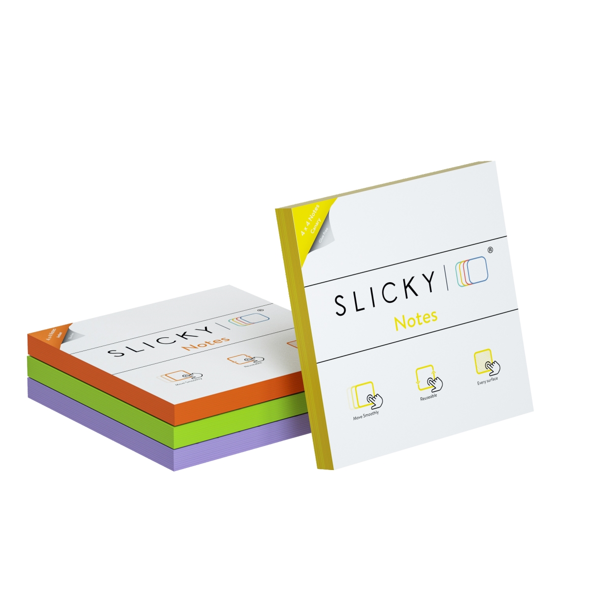 C4495p4c4b0369 4 X 4 In. Sticky Cards - Assorted Color - Pack Of 4