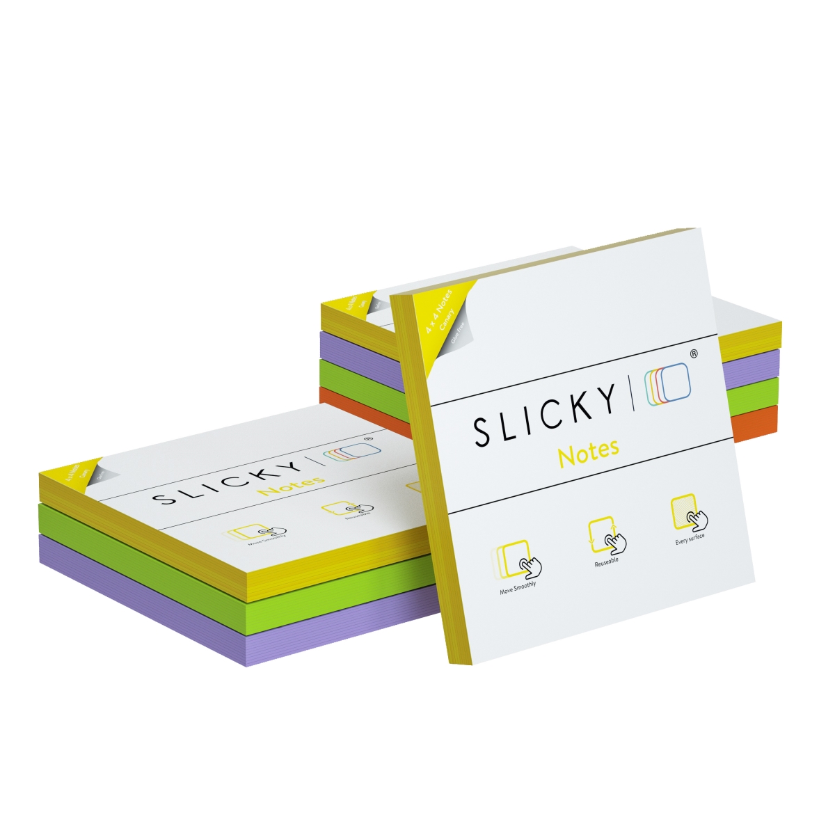 C4495p8c4b0369 4 X 4 In. - Sticky Cards - Assorted Color - Pack Of 8