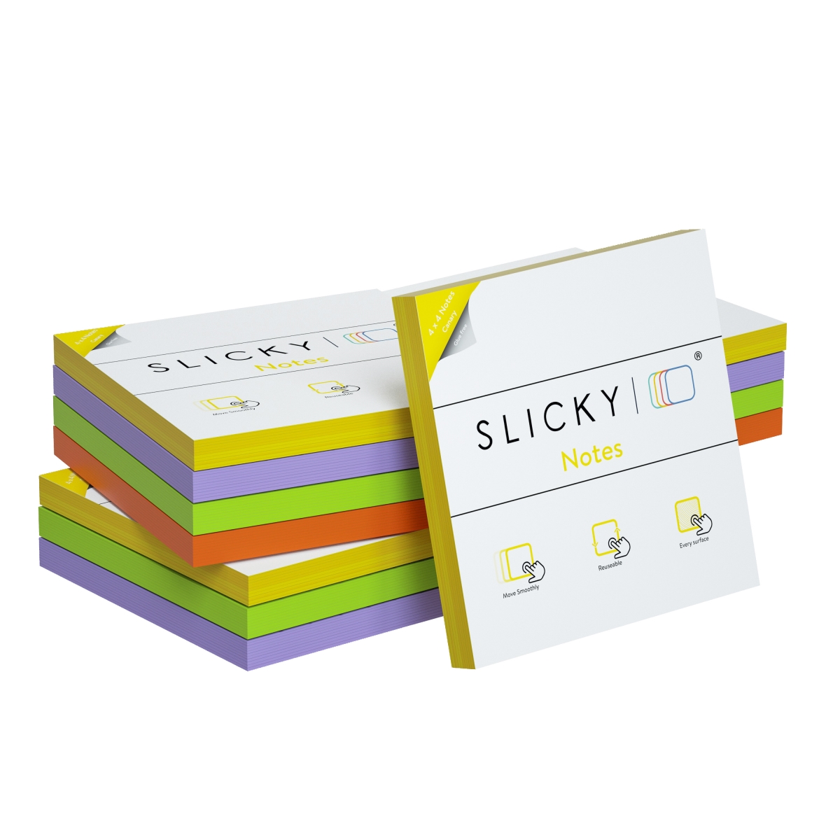 C4495p24c4b0369 4 X 4 In. Sticky Cards - Assorted Color - Pack Of 24