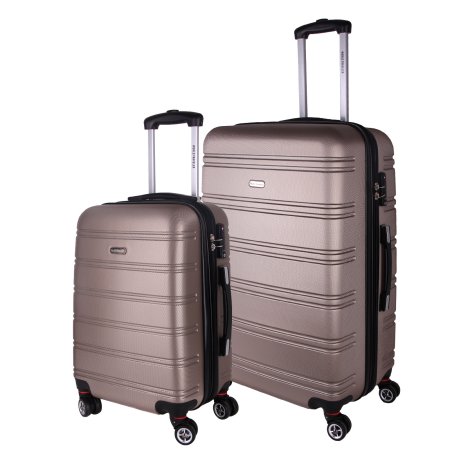 Wtc1101-2-cha Bristol Ii Hardside 2-piece Spinner Luggage Set, Champagne