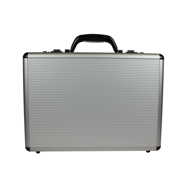 Wt-bc-450la 4 In. Fasano Aluminum Silver Wide Attache Briefcase