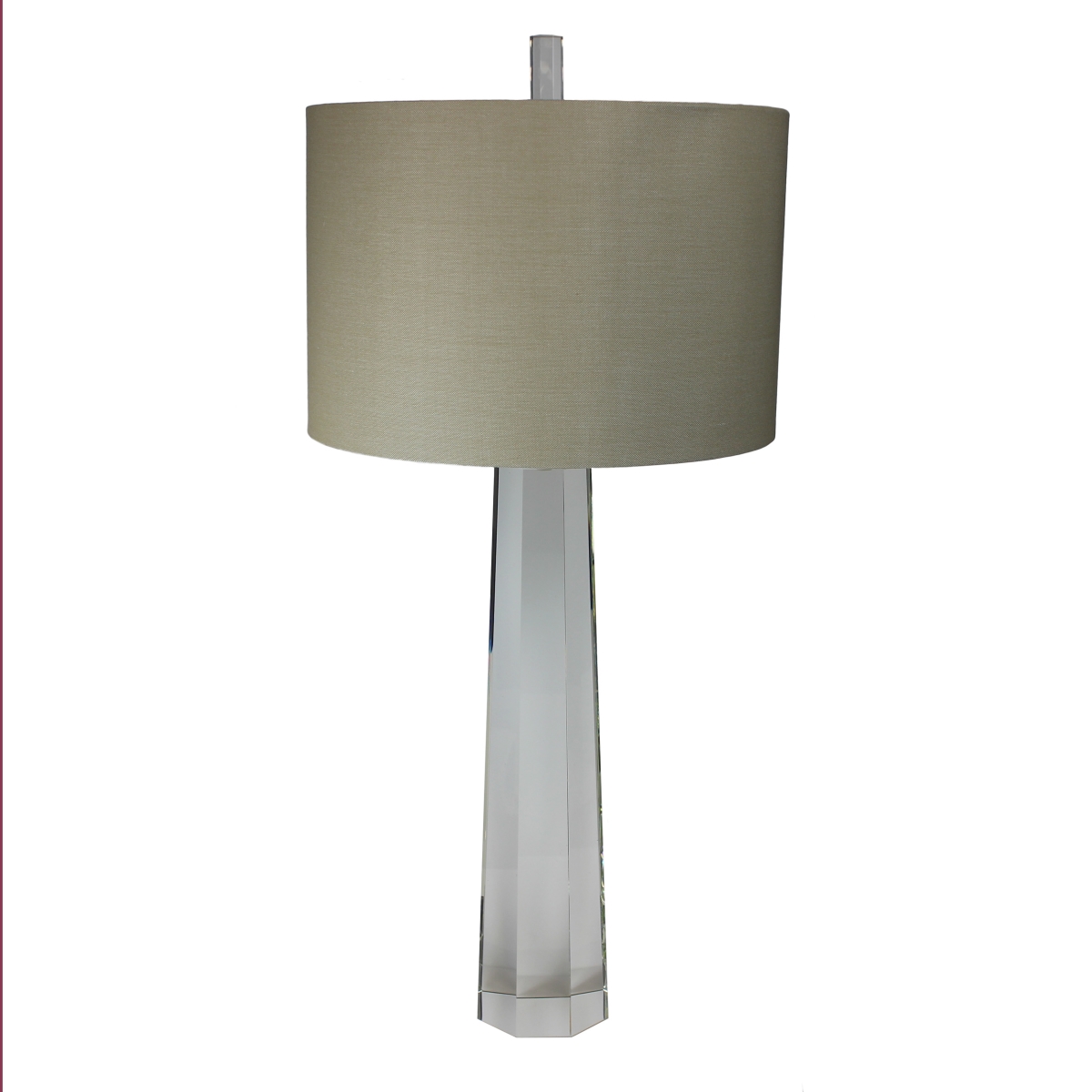 Urban Designs 1385589 33 In. Crystal Column Table Lamp
