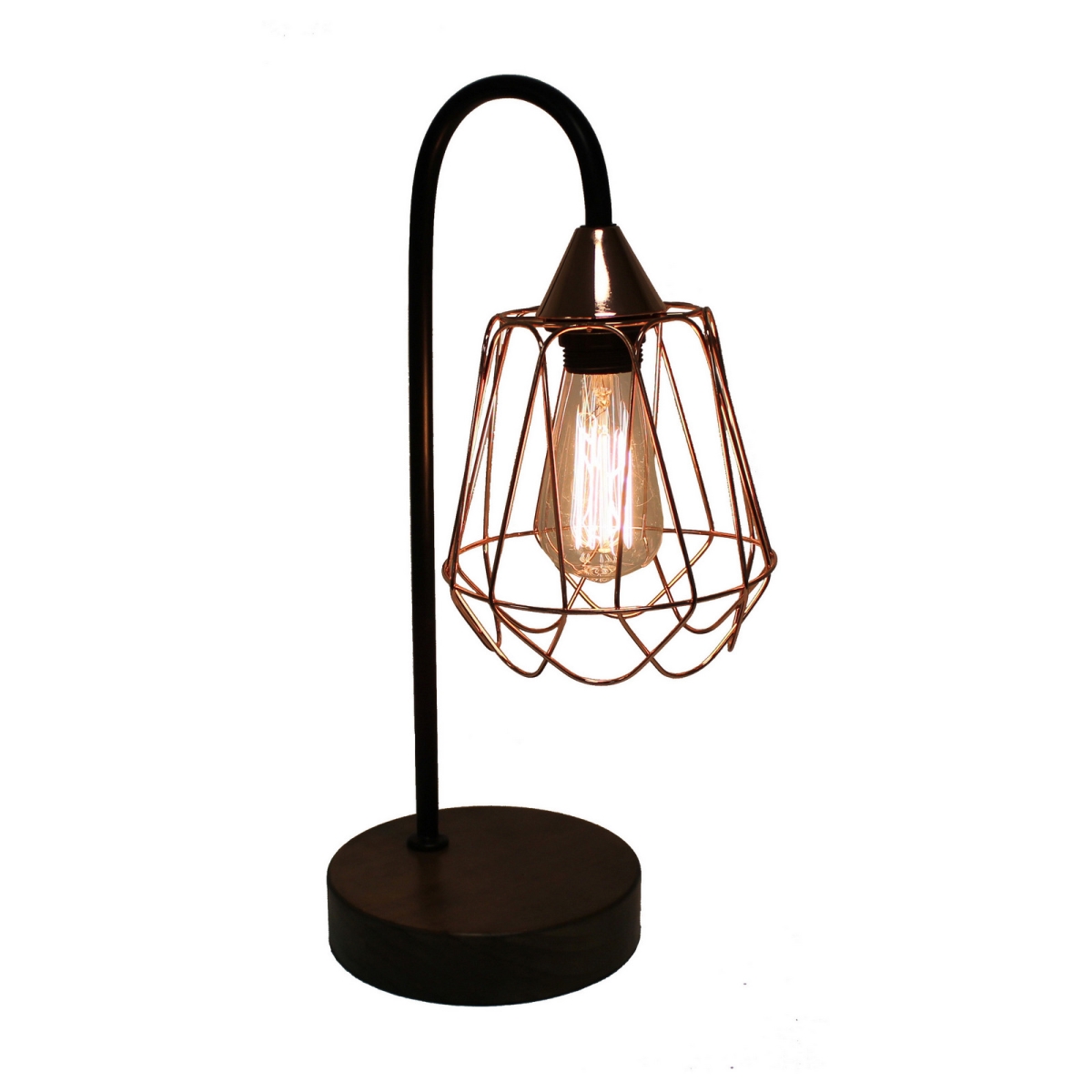 Urban Designs 1329998 20 In. Copper & Wood Table Lamp