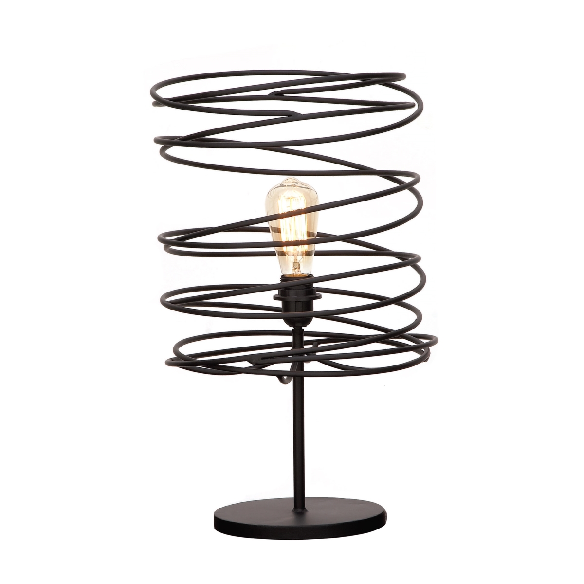 Urban Designs 7718629 Coiled Iron Shade Table Lamp - 20 X 11 X 11 In.