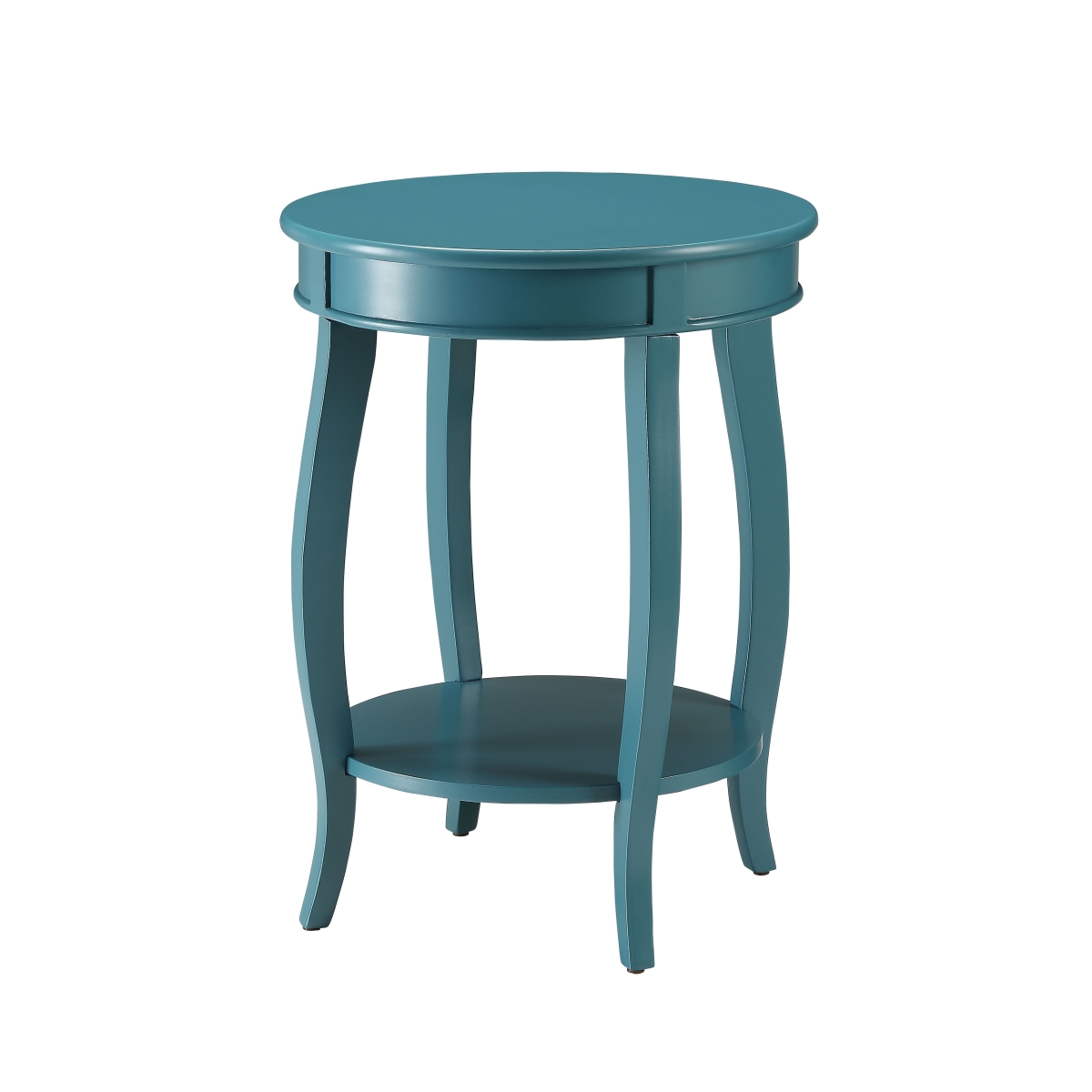 Urban Designs 4709728 18 Dia. X 24 In. Portici Wooden Accent Side Table - Teal
