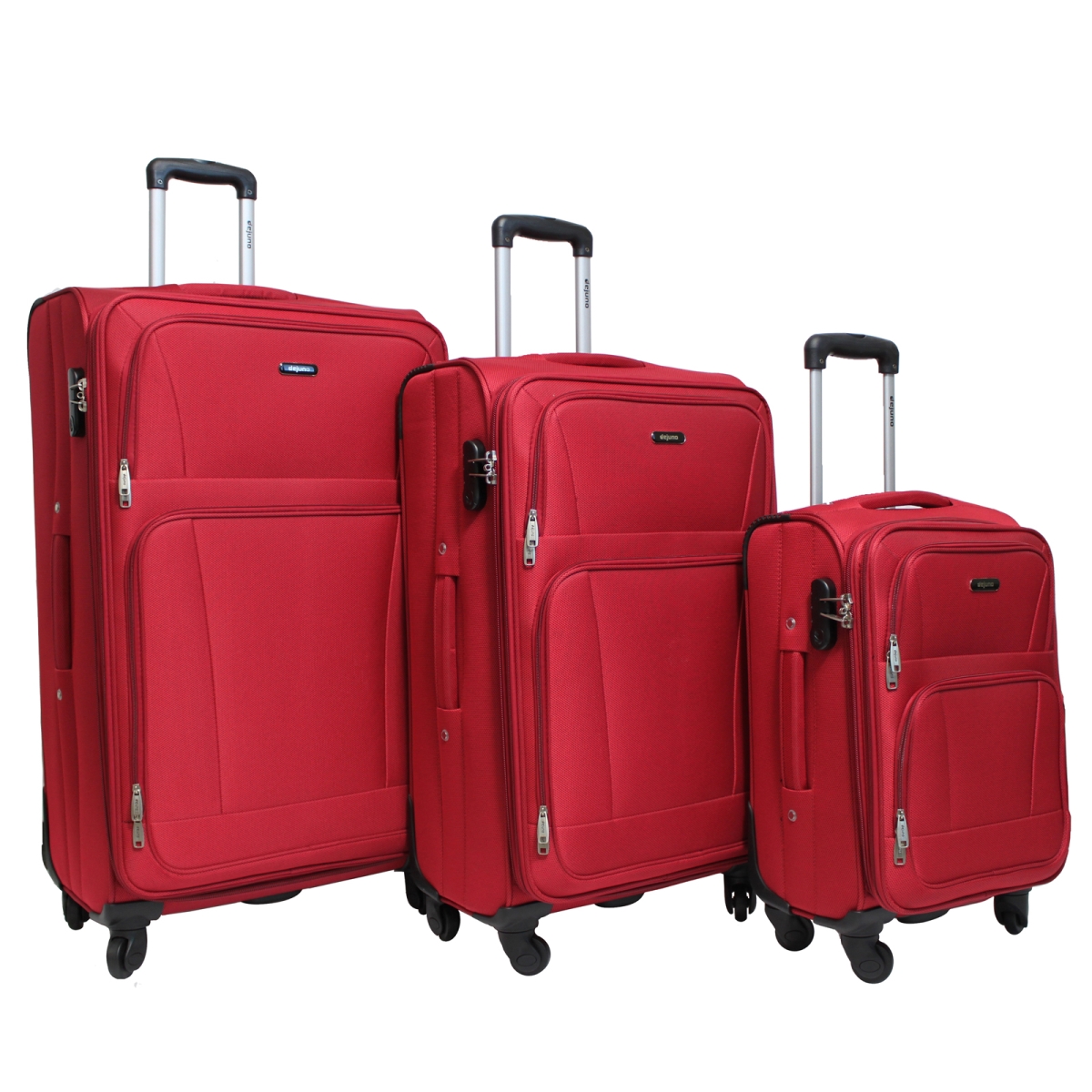 Dj-077-red The Escape Softside Lightweight Spinner Luggage Set - Red, 3 Piece