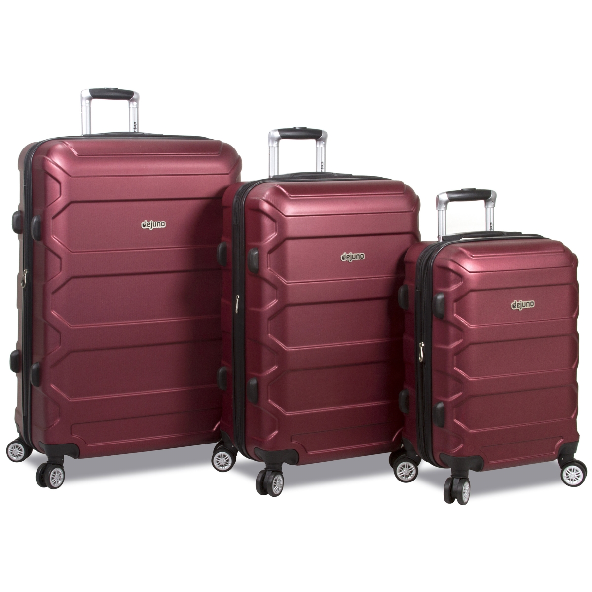 25dj-618e-burgundy Logan Hardside Spinner Combination Lock Luggage Set - Burgundy, 3 Piece
