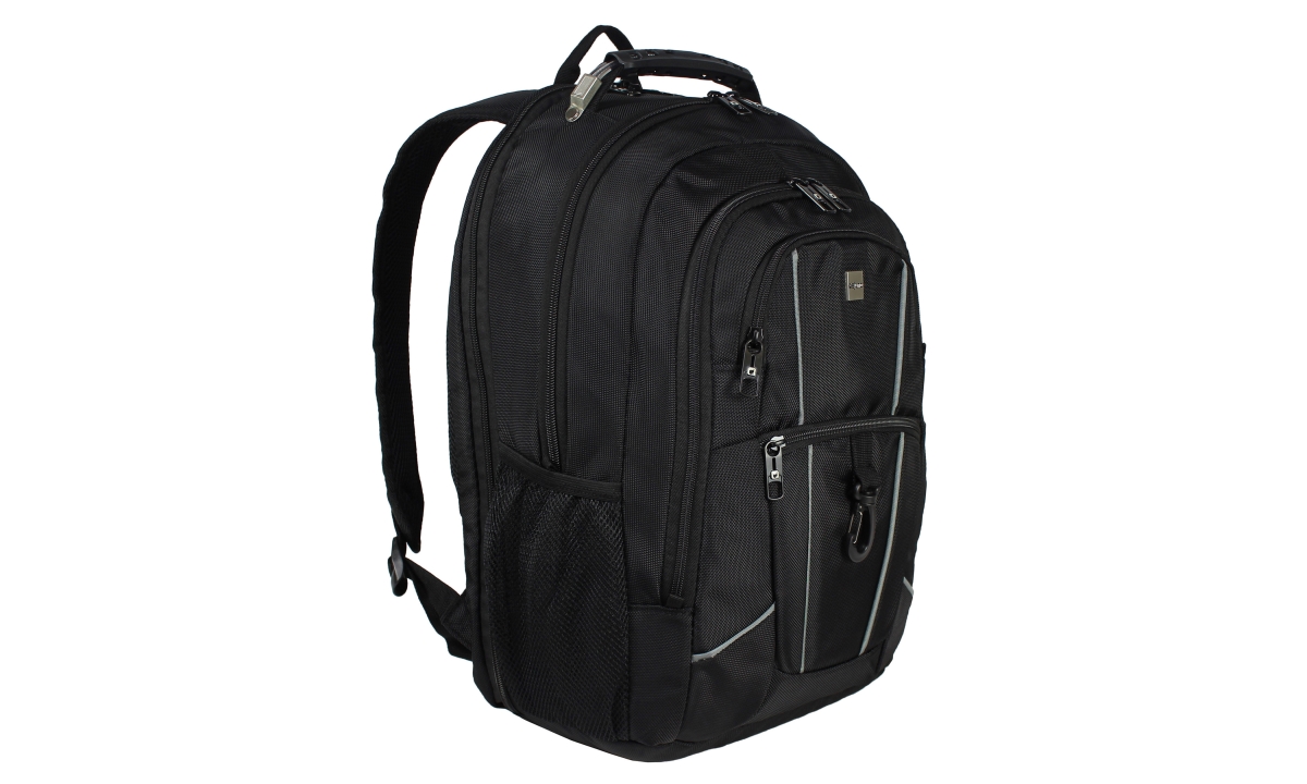 25djb-703-black 15.6 In. Backpack With Checkpoint-friendly Laptop & Tablet Pocket - Black