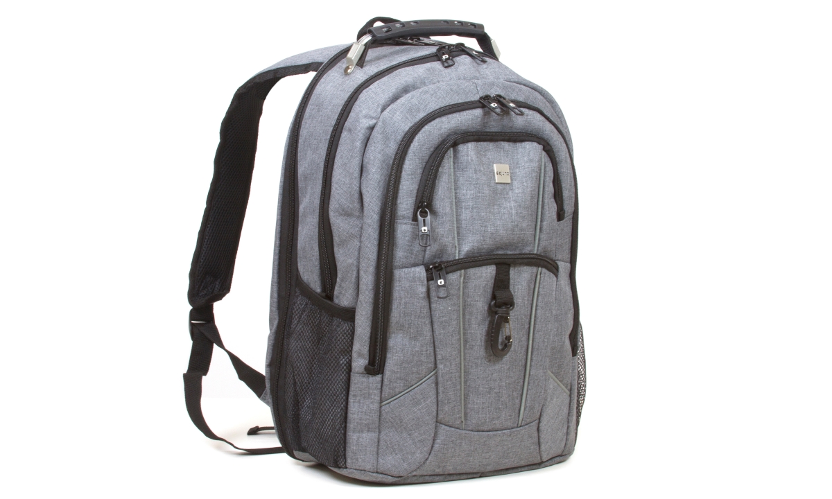 25djb-703-heather-grey 15.6 In. Backpack With Checkpoint-friendly Laptop Pocket - Heather Grey