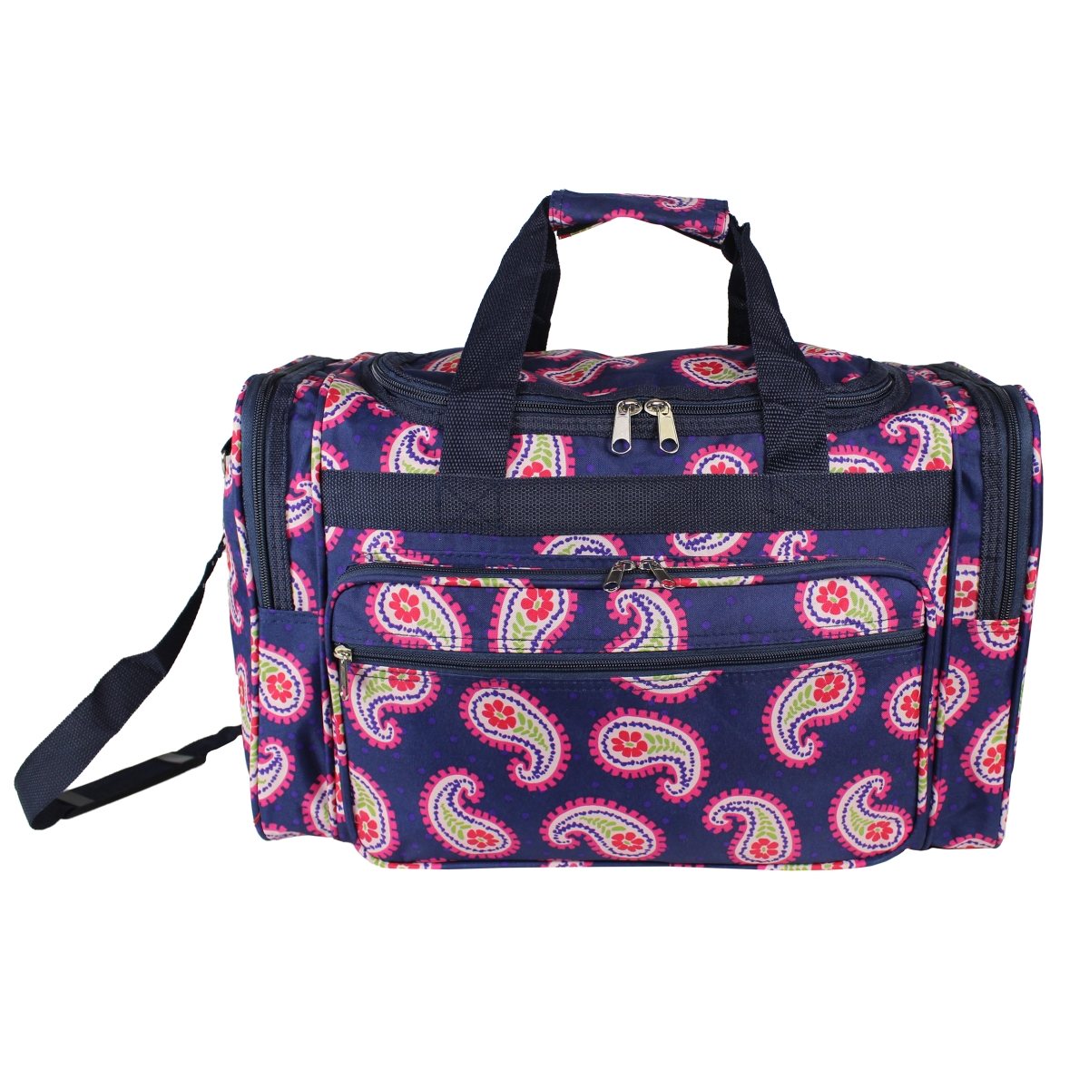 81t19-230 19 In. Carry-on Duffel Bag - Floral Paisley