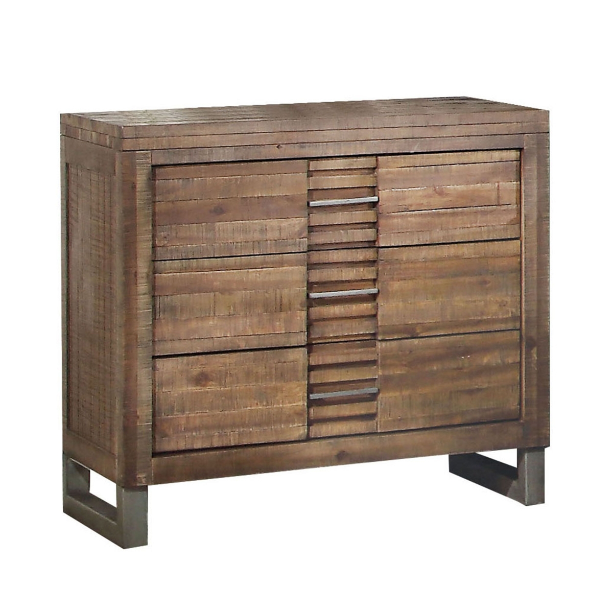 Urban Designs 4739212 Reclaimed Oak Wood 3-drawer Nightstand - 28 X 18 X 28 In.