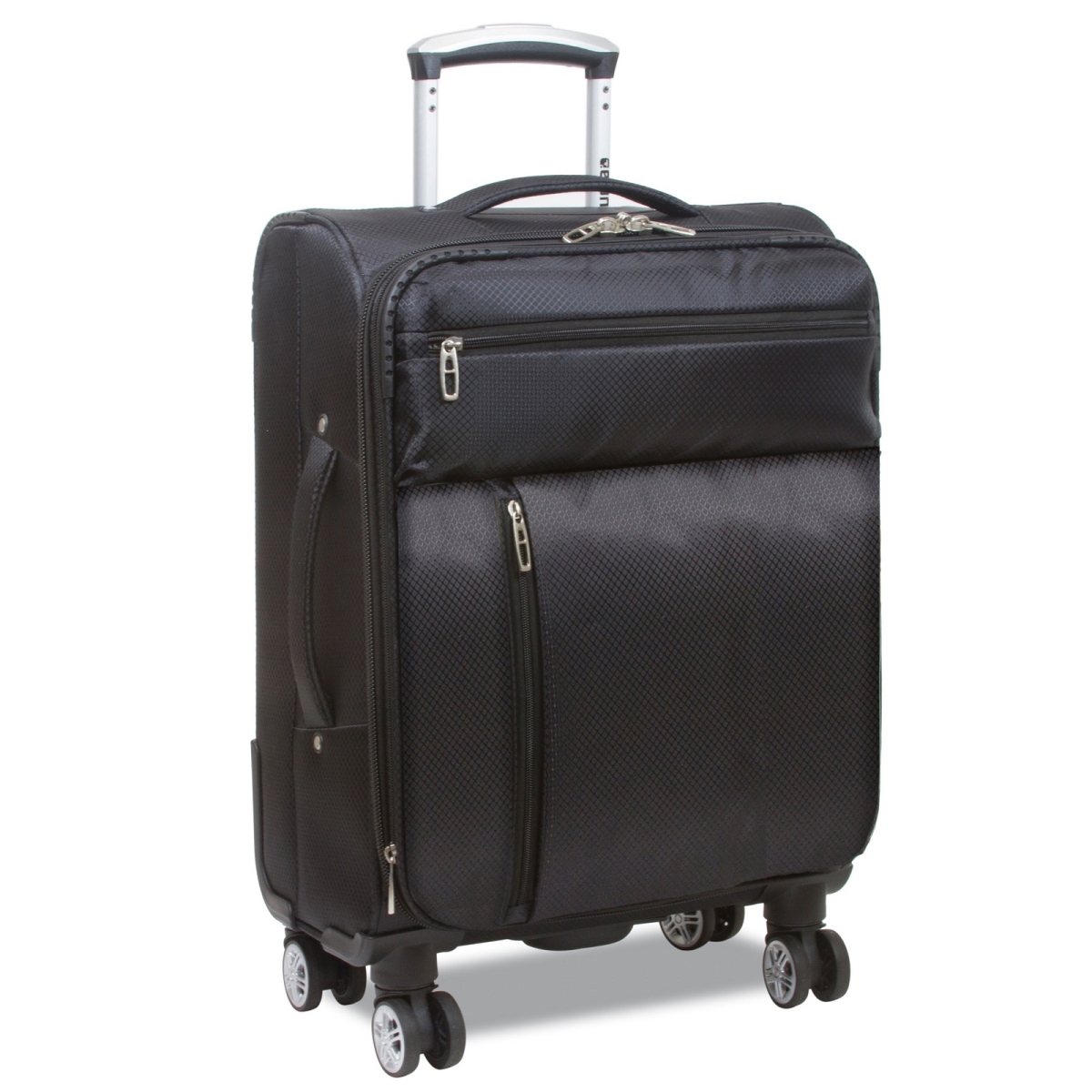 25dj-041r 20 In. Voyager Carry-on Luggage With Laptop Computer Compartment, Black