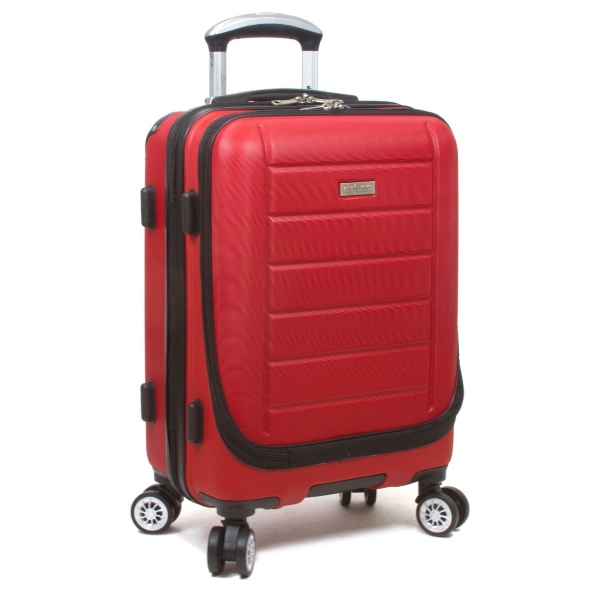 25dj-9902-red 20 In. Compact Hardside Carry-on Luggage With Laptop Pocket, Red