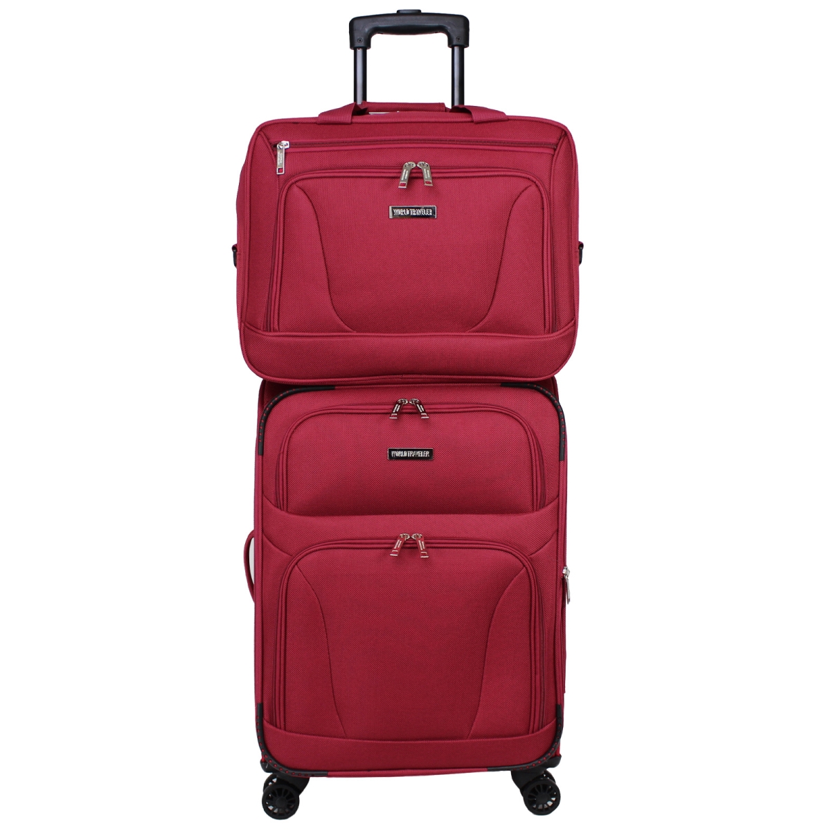 Wt100-2-burgundy Embarque Lightweight Carry-on Luggage Set, Burgundy - 2 Piece