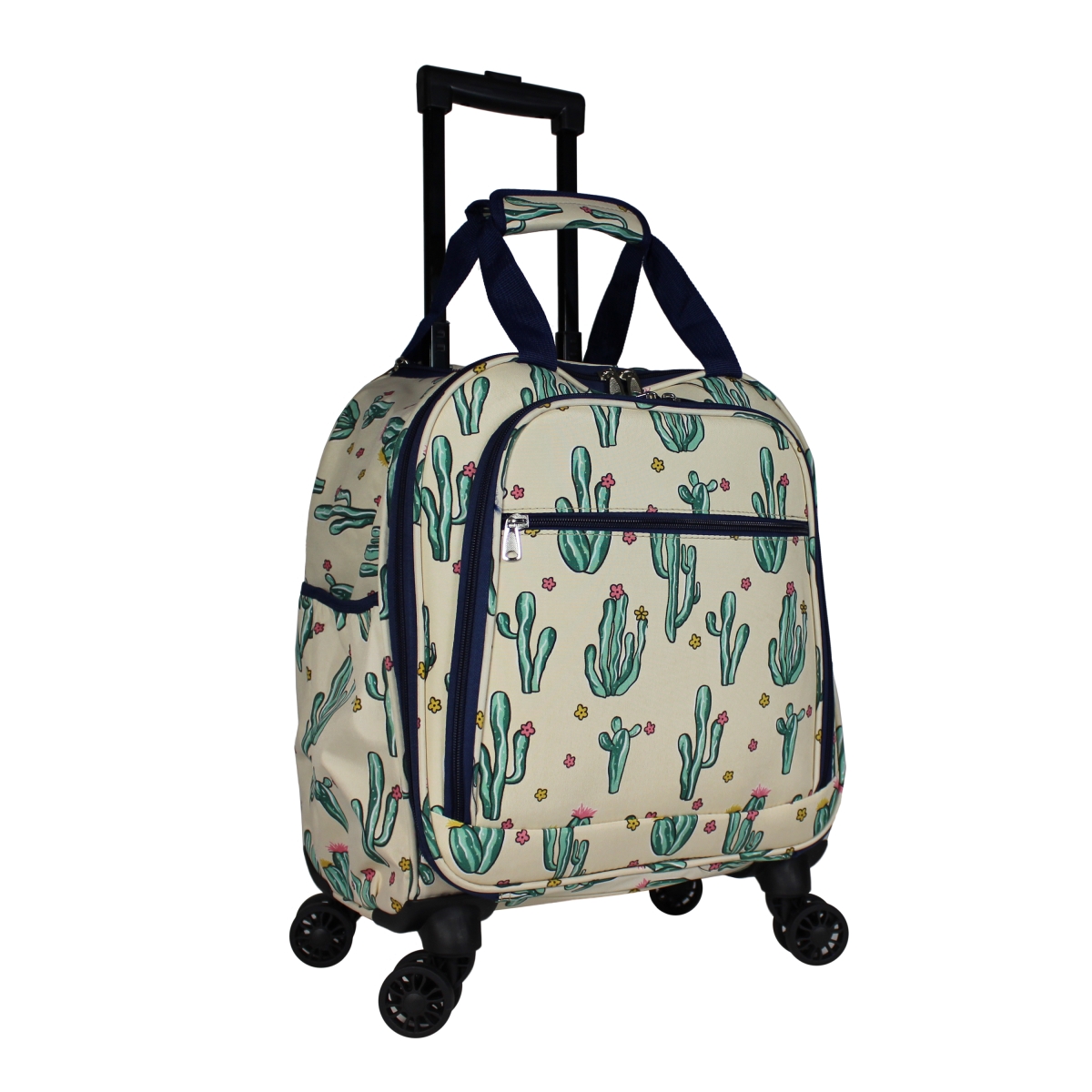 815501-241 18 In. Prints Spinner Carry-on Luggage, Cactus Beige