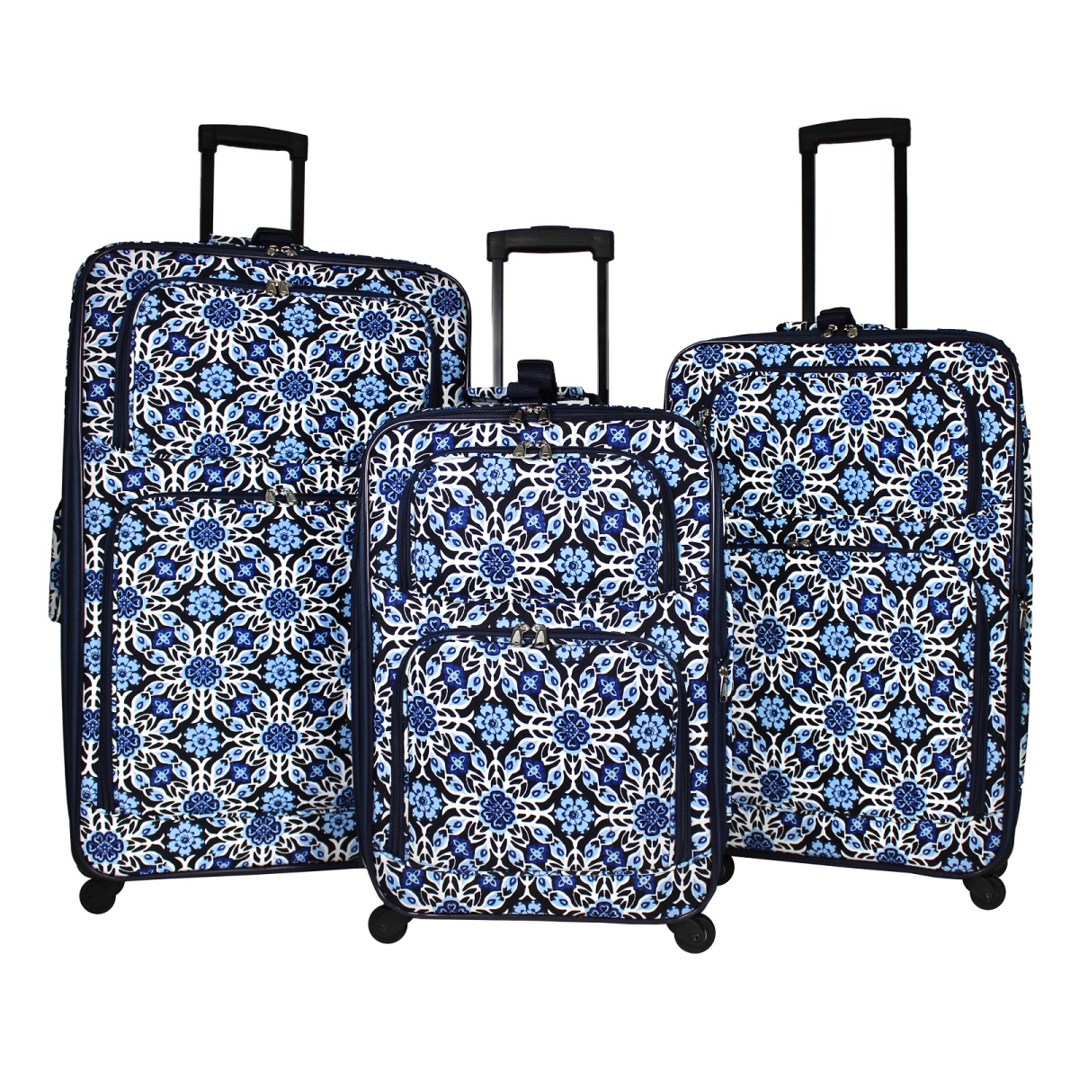 818703-213 Expandable Spinner Luggage Set, Winter Flower - 3 Piece