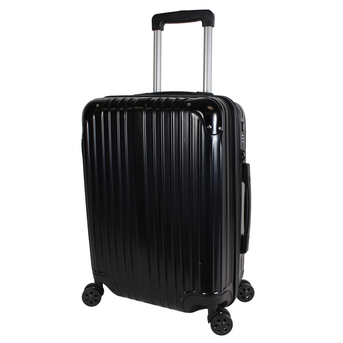 Wt046-black 20 In. Cruise Hardside Spinner Carry On Upright Luggage, Black
