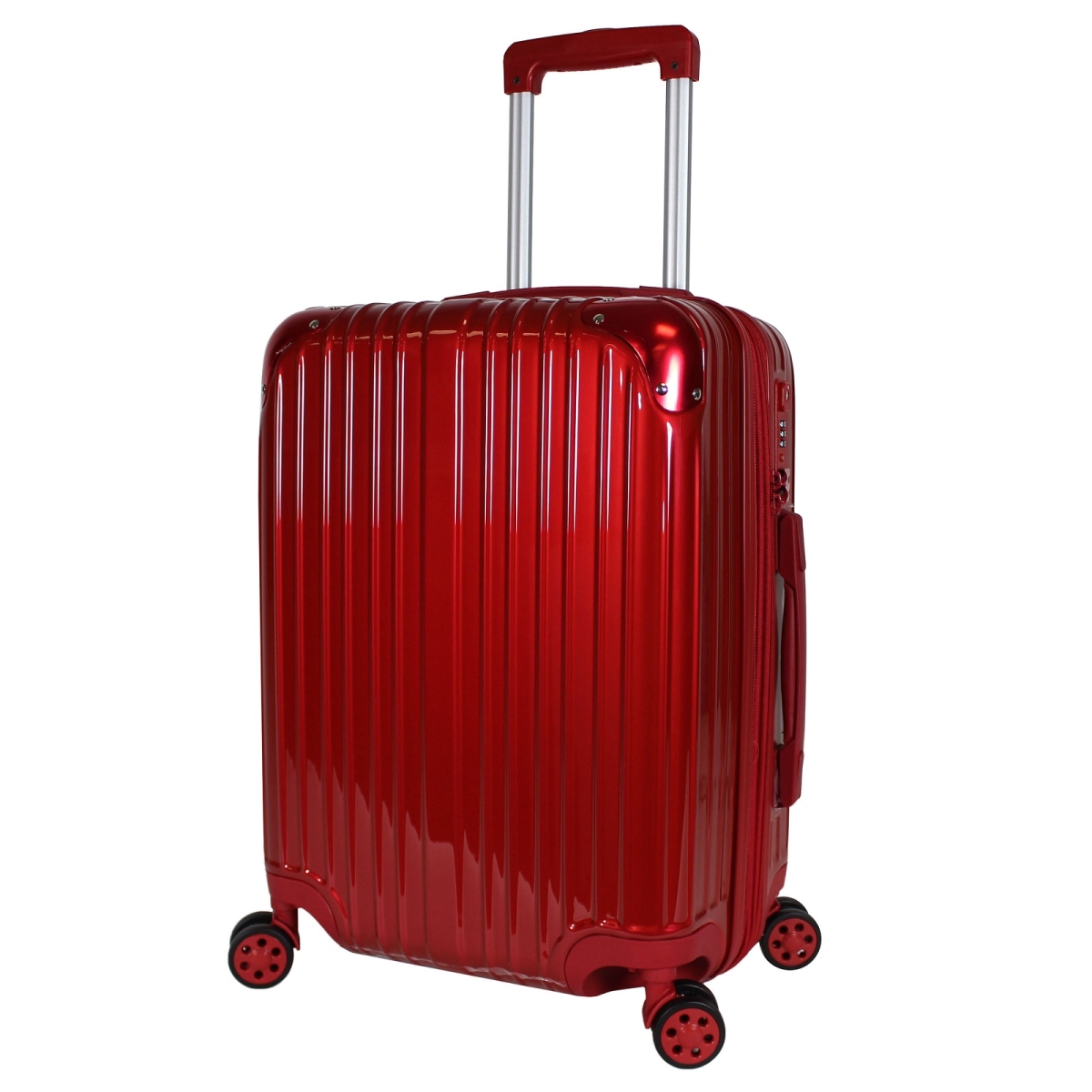 Wt046-red 20 In. Cruise Hardside Spinner Carry On Upright Luggage, Red