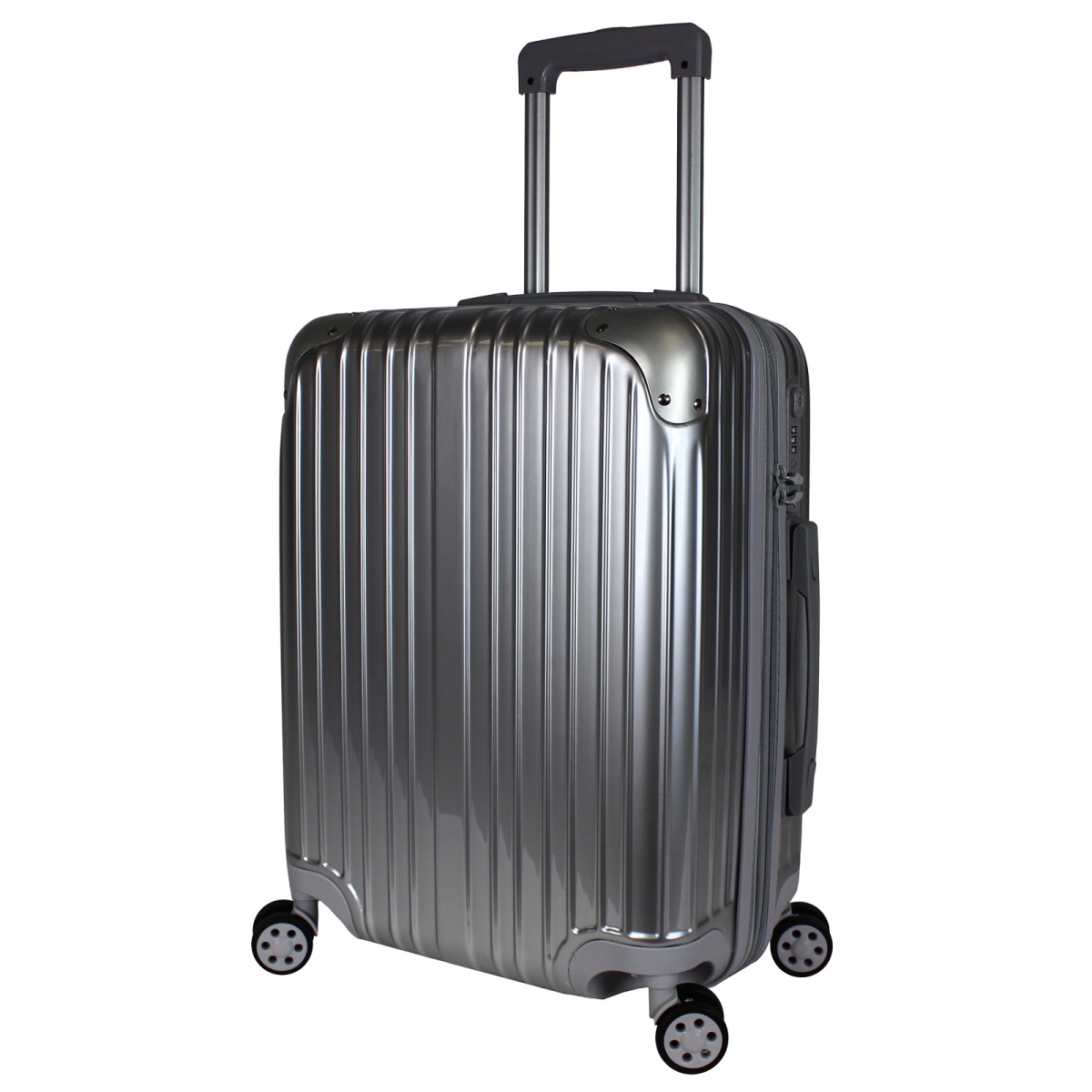 Wt046-silver 20 In. Cruise Hardside Spinner Carry On Upright Luggage, Silver