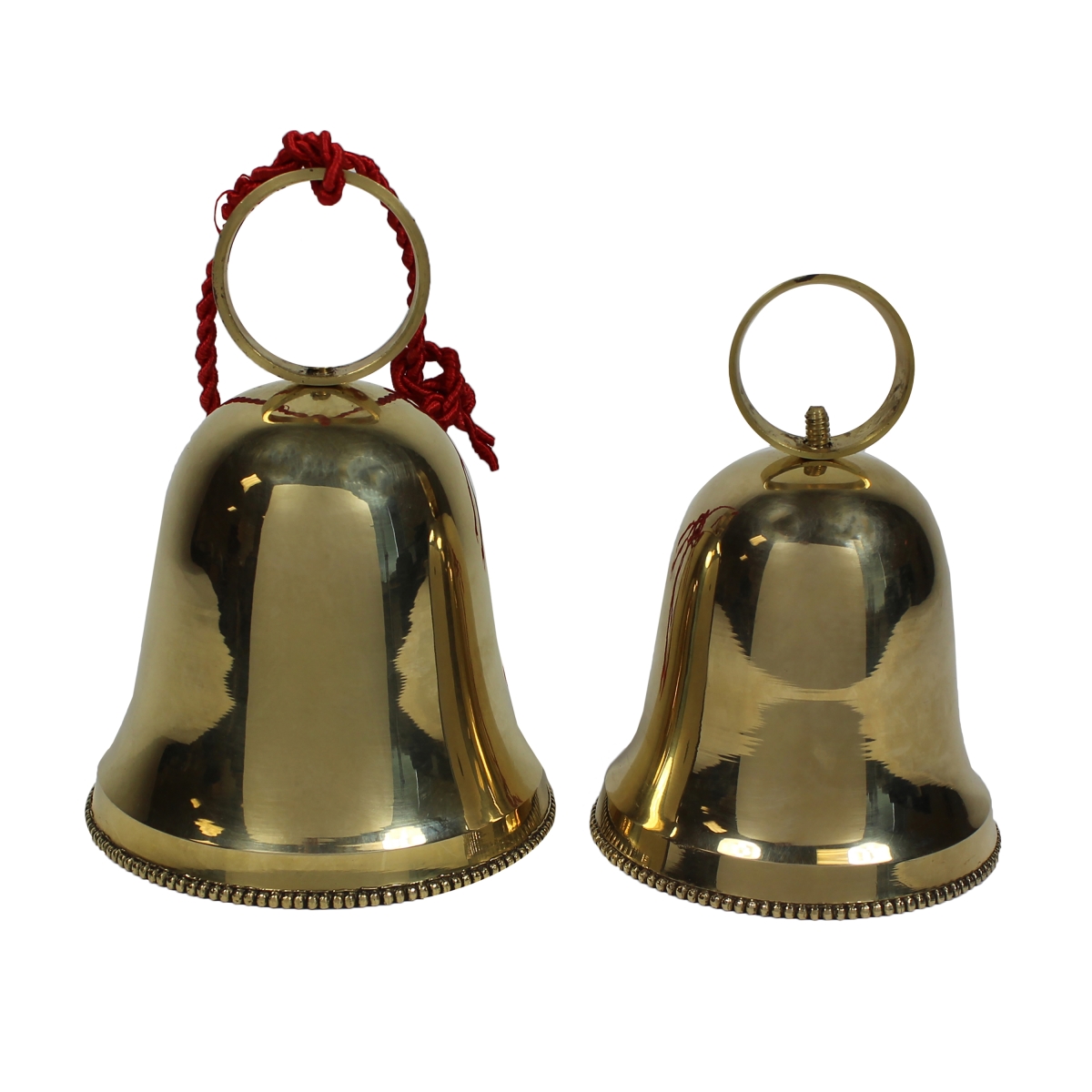 Urban Designs 8800103 Handcrafted Solid Brass Christmas & Holiday Bell Set - 2 Piece