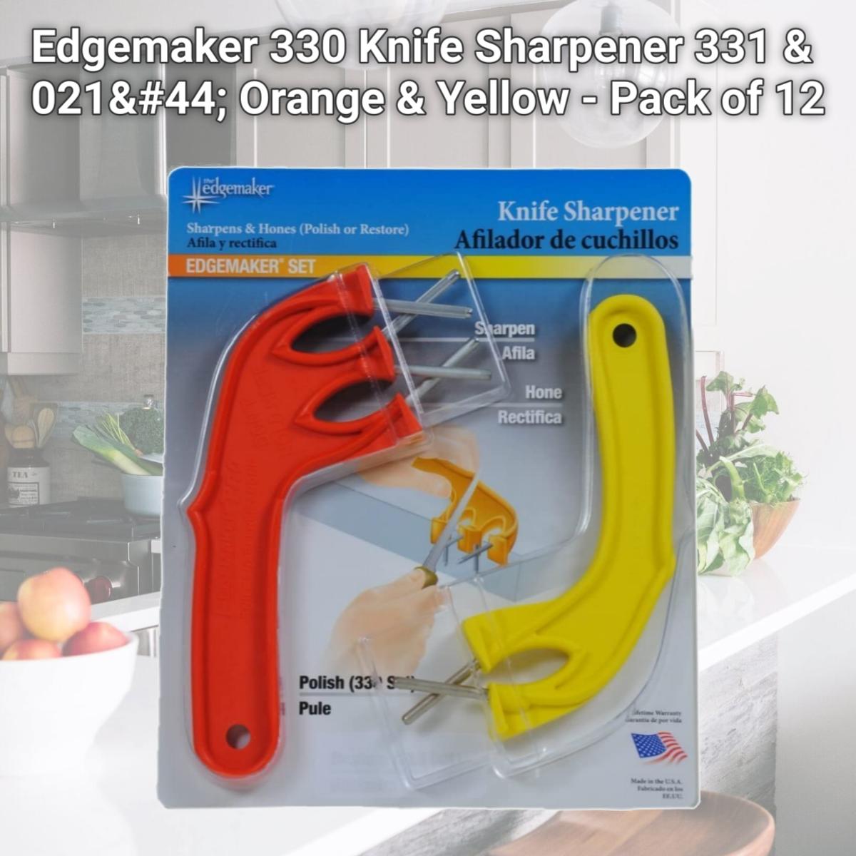 Picture of Edgemaker 330 Knife Sharpener 331 & 021, Orange & Yellow - Pack of 12