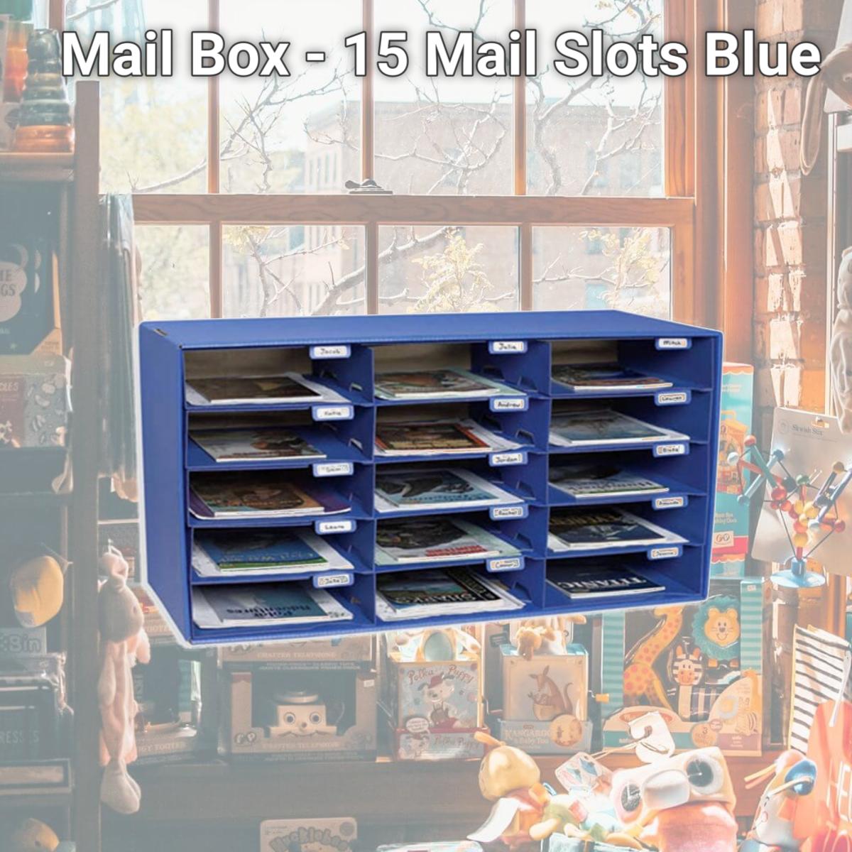 Picture of Pacon Corporation Pac1308 Mail Box - 15 Mail Slots Blue