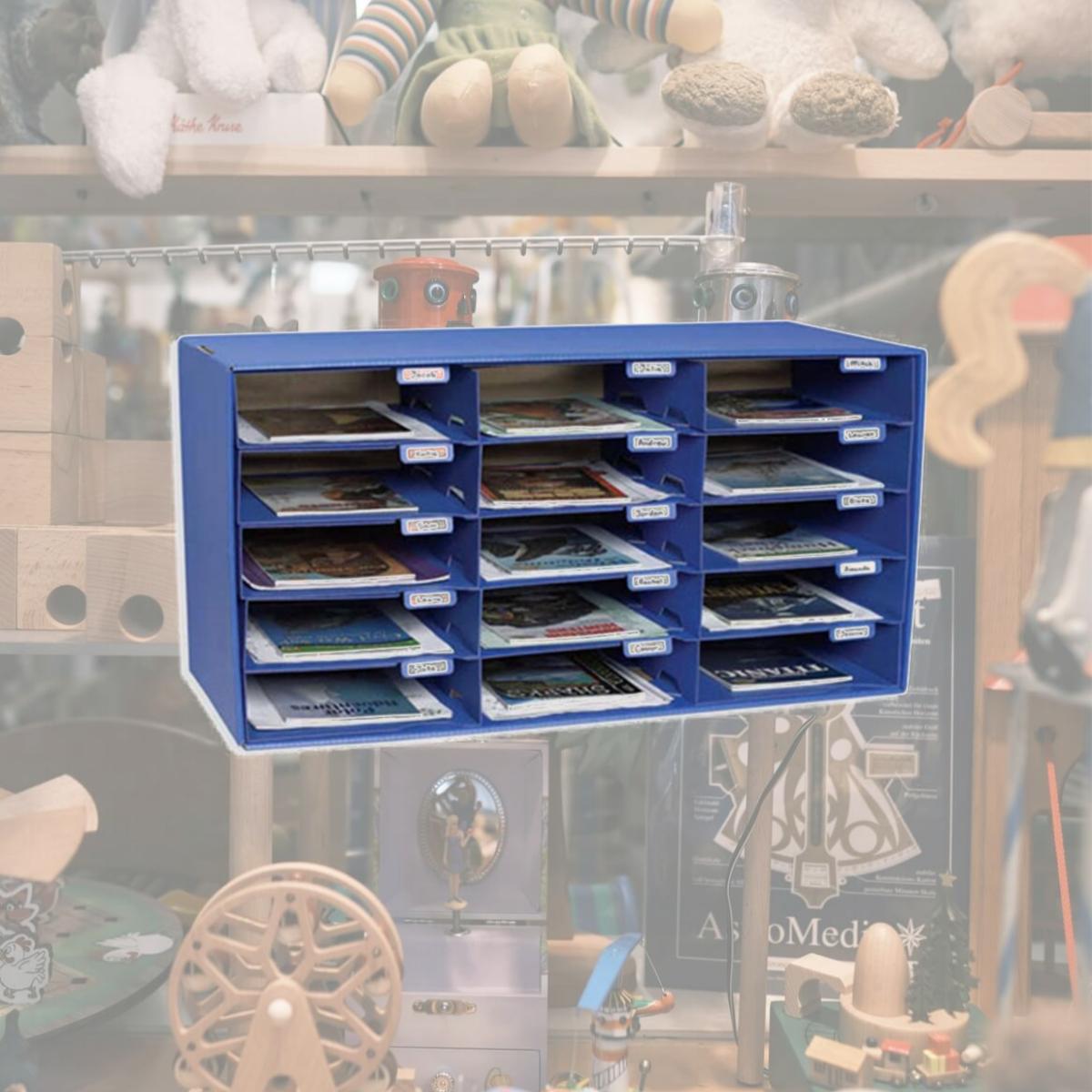 Picture of Pacon Corporation Pac1308 Mail Box - 15 Mail Slots Blue