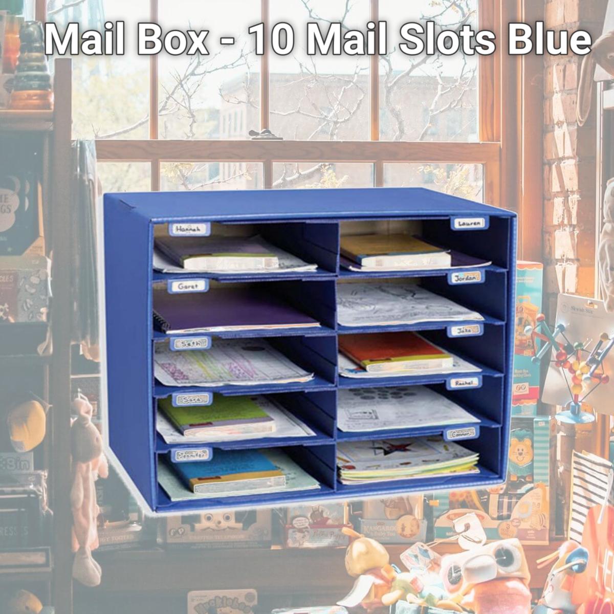Picture of Pacon Corporation Pac1309 Mail Box - 10 Mail Slots Blue