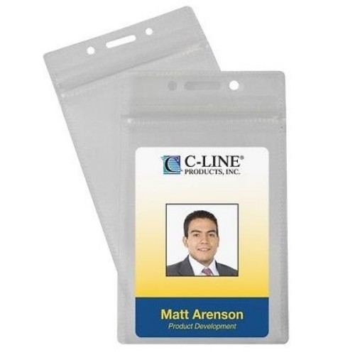 C-line Products Inc Cli89823 Zippered Badge Holders Vertical