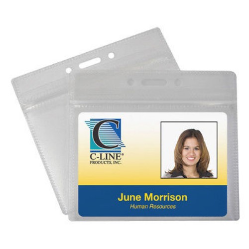 C-line Products Inc Cli89832 Zippered Badge Holders Horizontal