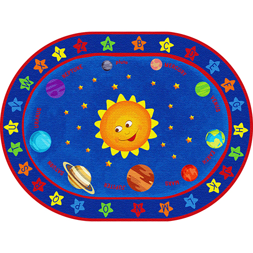 S Elr-fe912-55a 9 X 12 Ft. Out Of This World Alphabet Rug