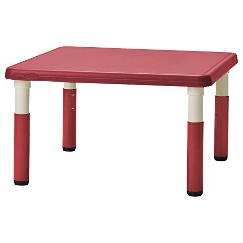 S Elr-14417-rd 32 In. Square Resin Table, Red