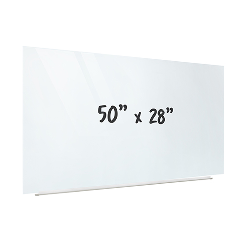Elr-13126 50 X 28 In. Magnetic Glass Dry-erase Projection Board, White