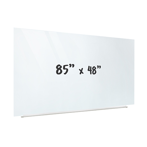 Elr-13128 85 X 48 In. Magnetic Glass Dry-erase Projection Board, White