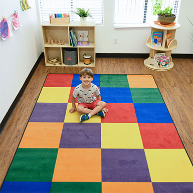 Elr-fa1159-34ec 6 X 9 Ft. Rectangle Primary Patchwork Seating Rug