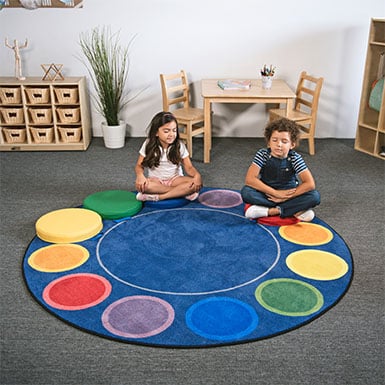 Elr-fa1162-27ec 6 Ft. Round Spot-on Seating Rug