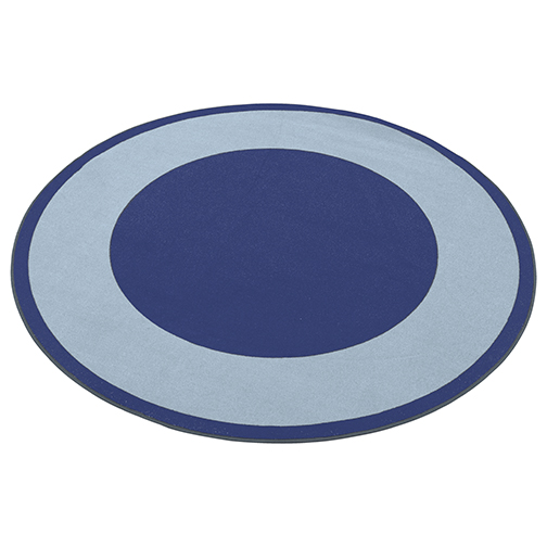 6 Ft. Round Two-tone Area Rug, Blue