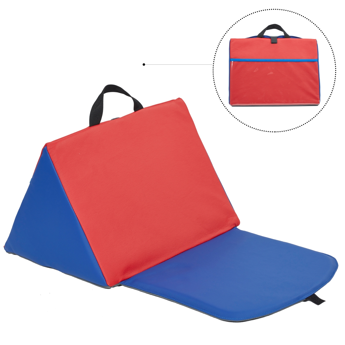 S Elr-12775-blrd Softzone Carry Me Seat With Storage, Blue & Red - Pack Of 6