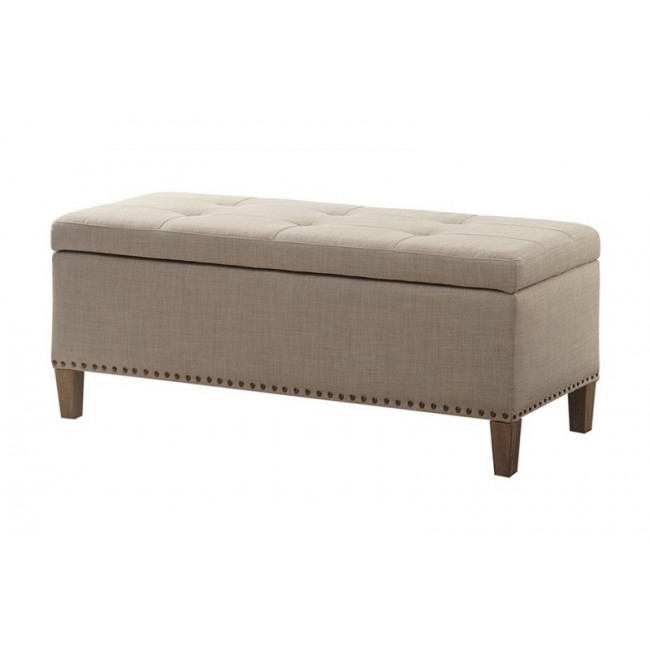 FUR105-0042 Shandra Ii Tufted Top Storage Bench - Natural