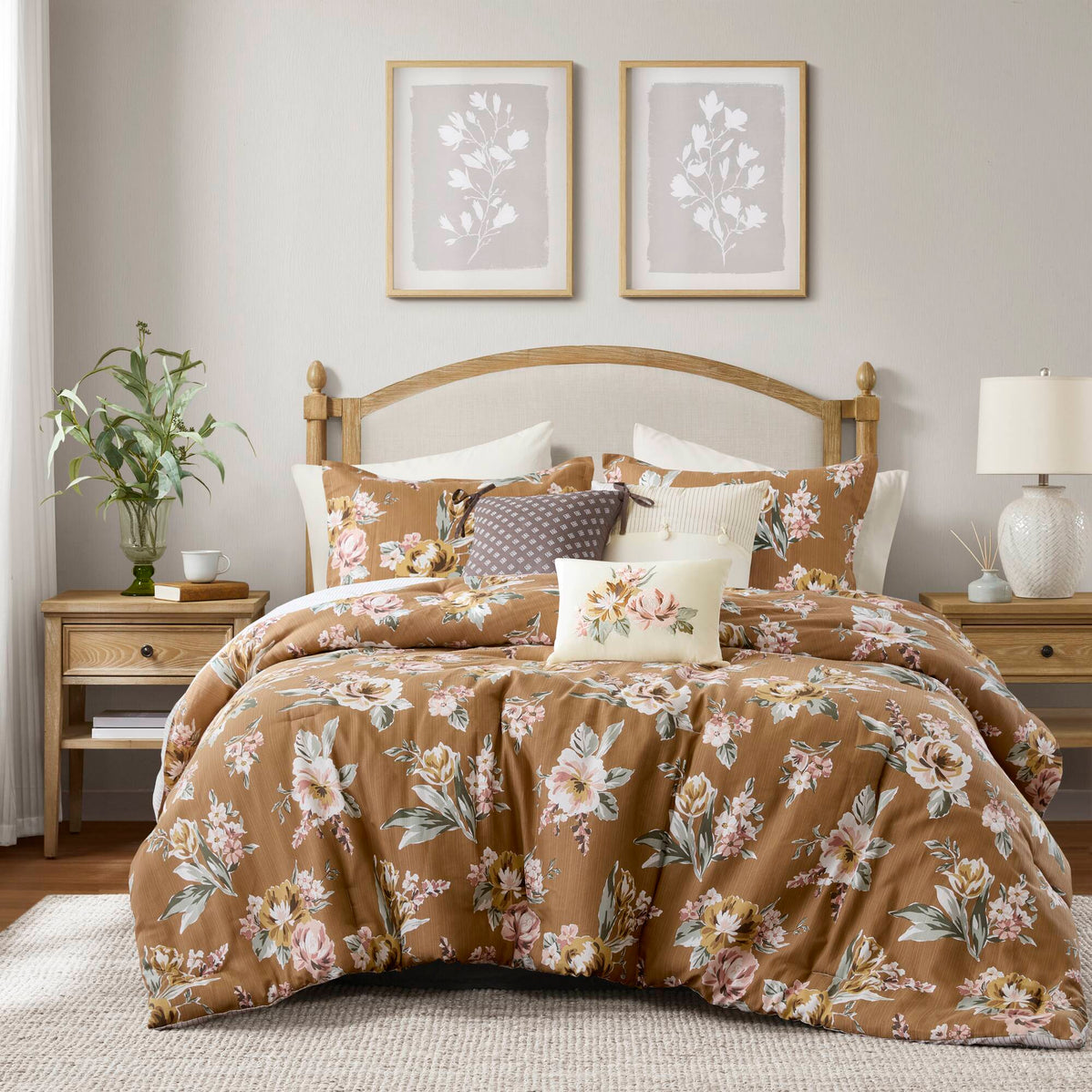 MP10-8897 Salara California King Size Comforter Set - Terracotta