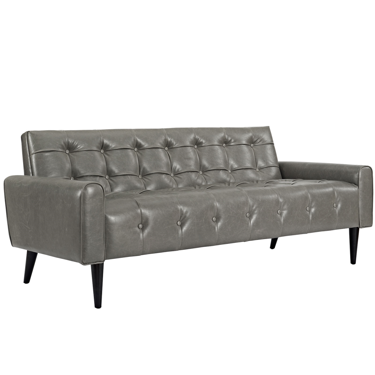 Modway Eei-2457-gry 29 H X 72.5w X 31.5 L In. Delve Upholstered Vinyl Sofa, Gray