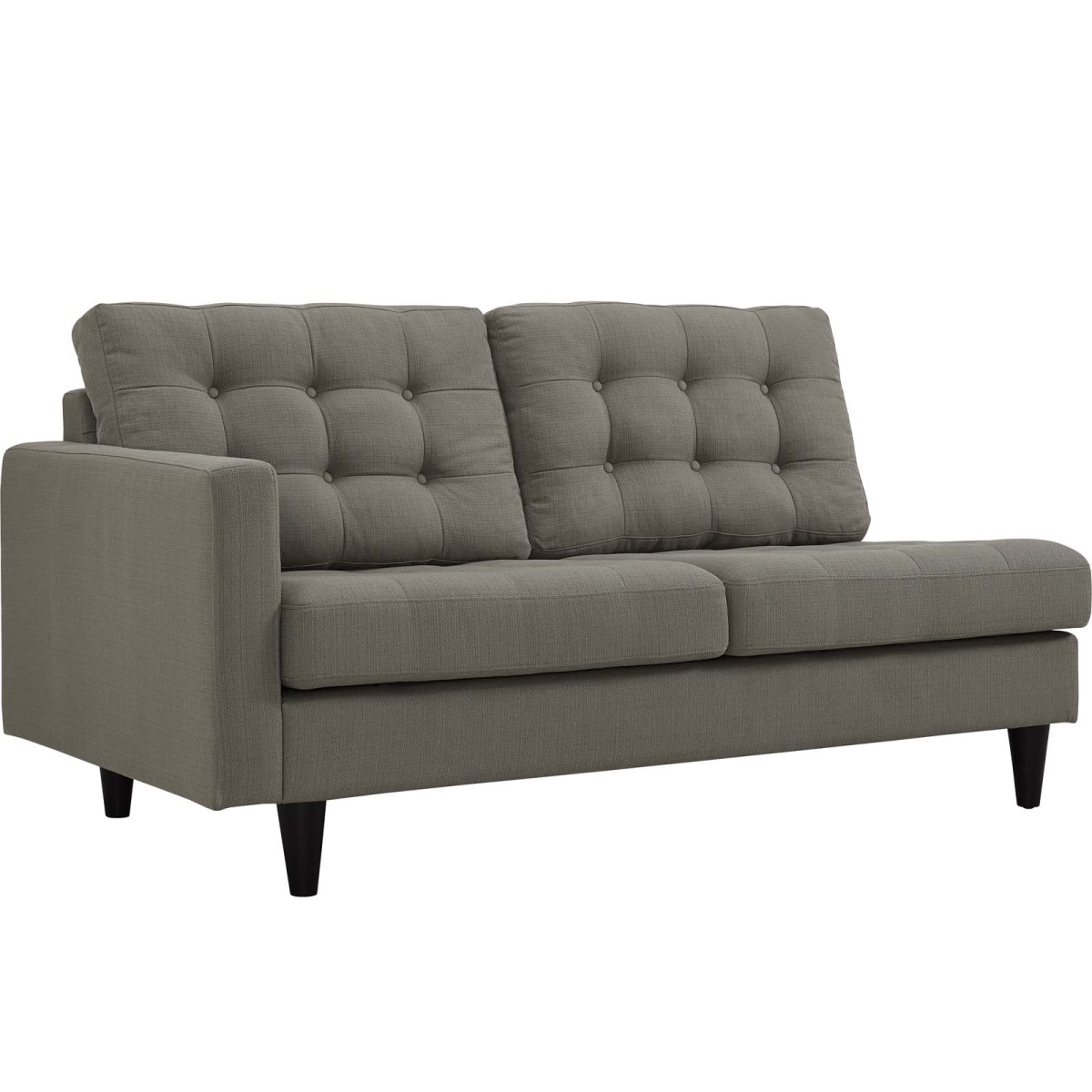 Modway Eei-2589-gra 34 H X 34 W X 64.5 L In. Empress Left-facing Upholstered Fabric Loveseat, Gray