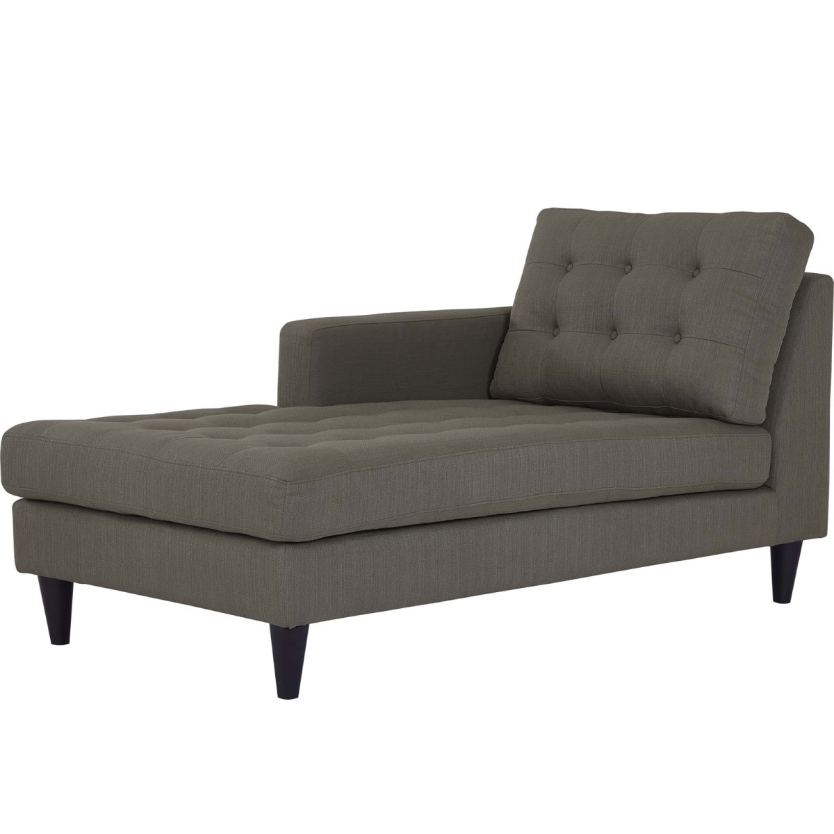 Modway Eei-2596-gra 35.5 H X 35.0 W X 63.5 L In. Empress Left-arm Upholstered Fabric Chaise, Gray