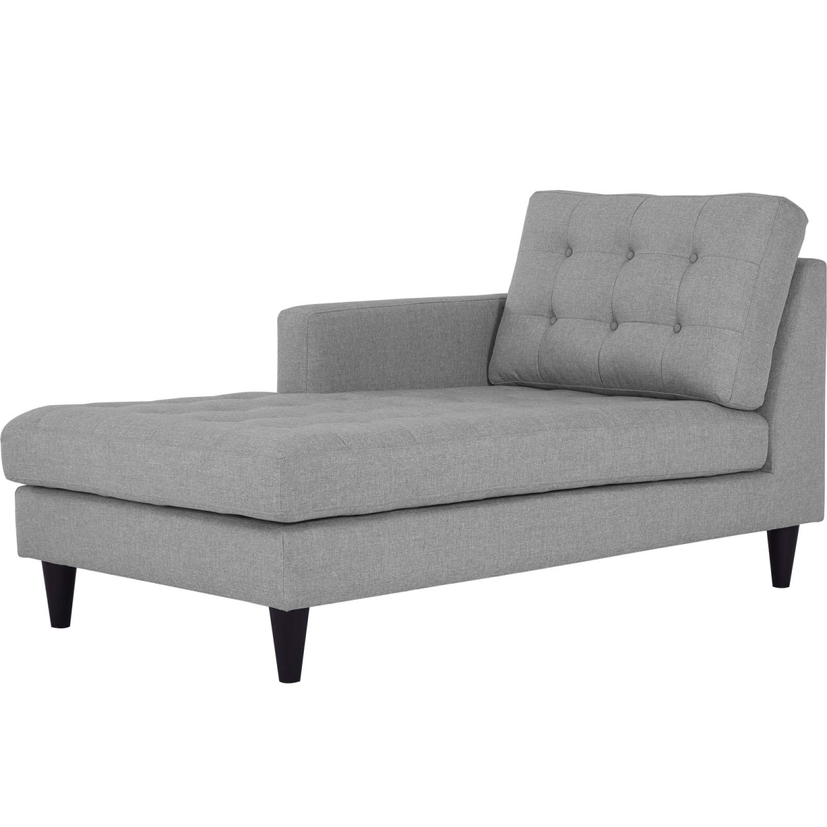 Modway Eei-2596-lgr 35.5 H X 35.0 W X 63.5 L In. Empress Left-arm Upholstered Fabric Chaise, Light Gray